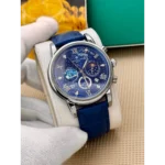 buy luxurious patek philippe roman chronograph blue watch for men cs4652 1