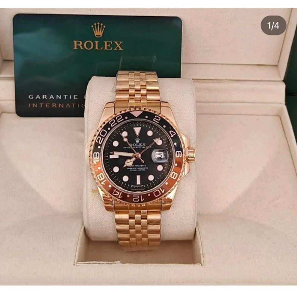 Buy Luxurious Rolex GMT Master 2 Rose Gold Watch For Men (CS4676)