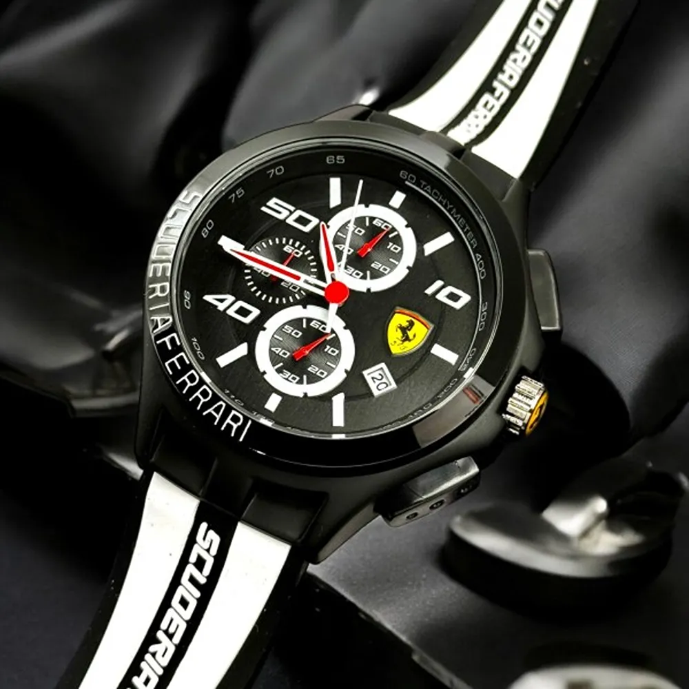 Buy Luxurious Scuderia Ferrari Chrono Working Black Watch For Men (CS4661)