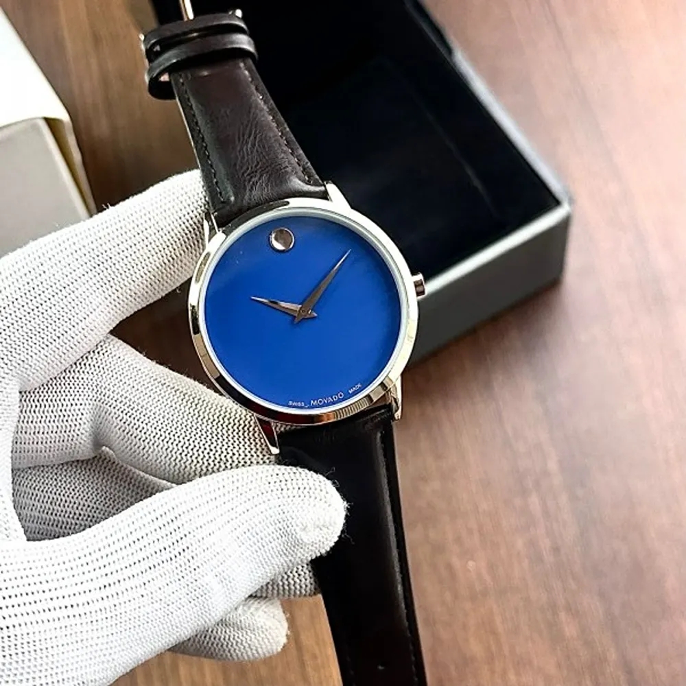Buy Premium Movado Watch Rose Blue For Men (CS684)