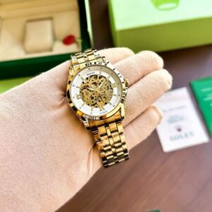 Rolex Auto Gold-TT-White Men?s Watch – 7A Premium Replica - Accessories | Buy Online at Best Price