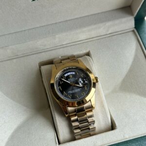 Buy Premium Rolex Day-Date Arabic Gold Black Watch (APS72)