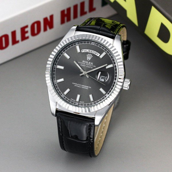 Buy Premium Rolex Daydate Leather Watch (APS82)