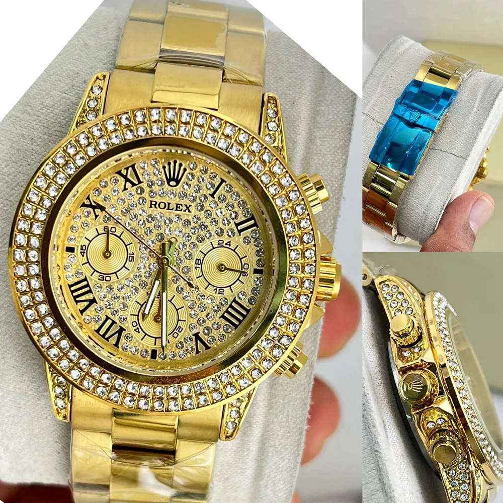 Buy Stylish Rolex Diamand Gold Watch For Men (AFW02)