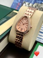 Bvlgari Branded Analog Watch With Rose Gold Watch With Rose Gold Dial Designer Rose Gold Strap Watch For Girl Or Woman-Best Gift Date Watch-BV-103458 - Buy Online | Brandfasion