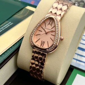 Bvlgari Branded Analog Watch With Rose Gold Watch With Rose Gold Dial Designer Rose Gold Strap Watch For Girl Or Woman-Best Gift Date Watch-BV-103458 - Buy Online | Brandfasion