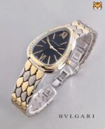 Bvlgari Branded Analog Watch With Silver Metal Case & Strap Watch With Black Dial Designer Gold Multicolor Strap Watch For Girl Or Woman-Best Gift Date Watch- BV-103454 - Buy Online | Brandfasion