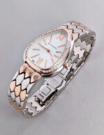 Bvlgari Branded Analog Watch With Silver Metal Case & Strap Watch With White Dial Designer Rose Gold Multicolor Strap Watch For Girl Or Woman-Best Gift Date Watch-BV-103456 - Buy Online | Brandfasion