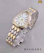 Bvlgari Branded Analog Watch With Silver Metal Case & Strap Watch With White Dial Designer Gold Multicolor Strap Watch For Girl Or Woman-Best Gift Date Watch- BV-103455 - Buy Online | Brandfasion