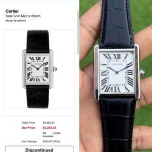 cartier tank solo w1018355 slim
