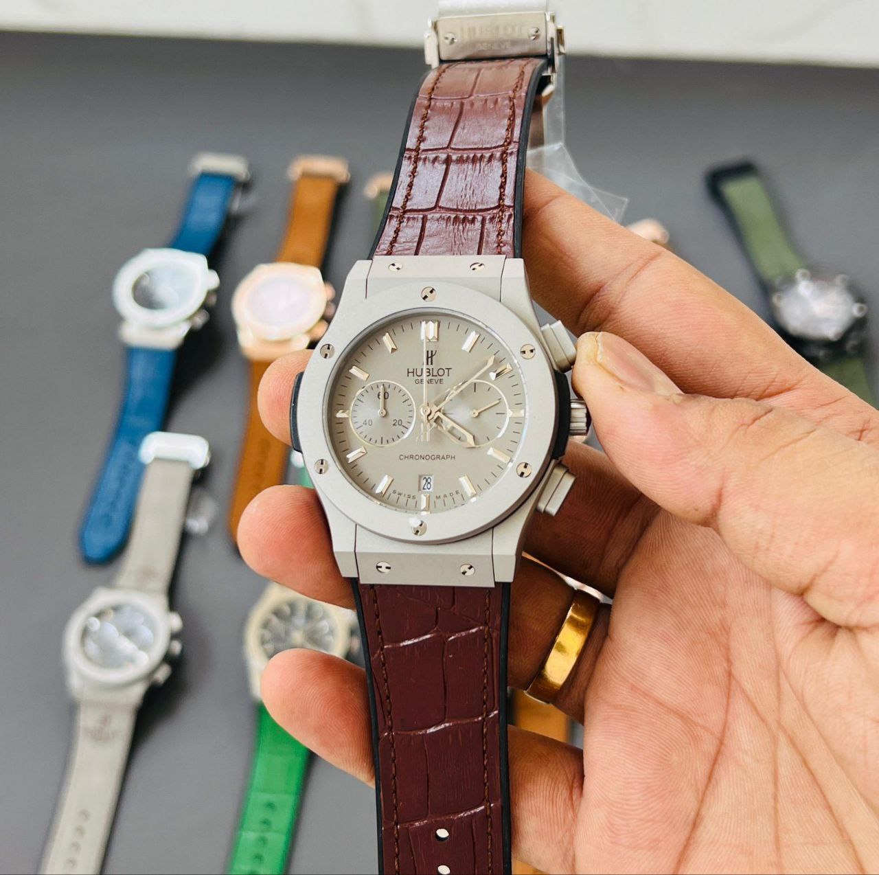 Hublot Stylish Big bang Brown Watch For Men