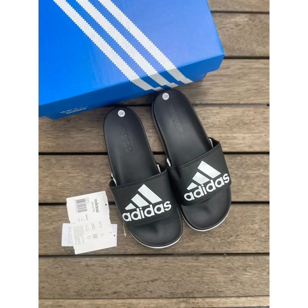 Classy Adidas Adilette Comfort Blue Slides For Men (BH989)