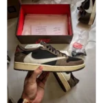 Classy Air Jordan Retro 1 Travis Scott Brown Shoes For Men (SHUB260) - 7a first copy shoes | Buy Online at Best Price