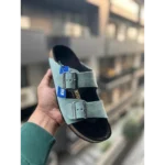 Classy Birkenstock Suede Aqua Green For Men (BH993) - 7a first copy shoes | Buy Online at Best Price