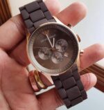 Classy Emporio Armani Chronograph Brown Silicone Men’s Watch AR5890 - Accessories | Buy Online at Best Price