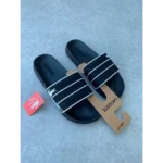 Classy Lacoste Frasier Black Slides For Men (SFS1288) - 7a first copy shoes | Buy Online at Best Price