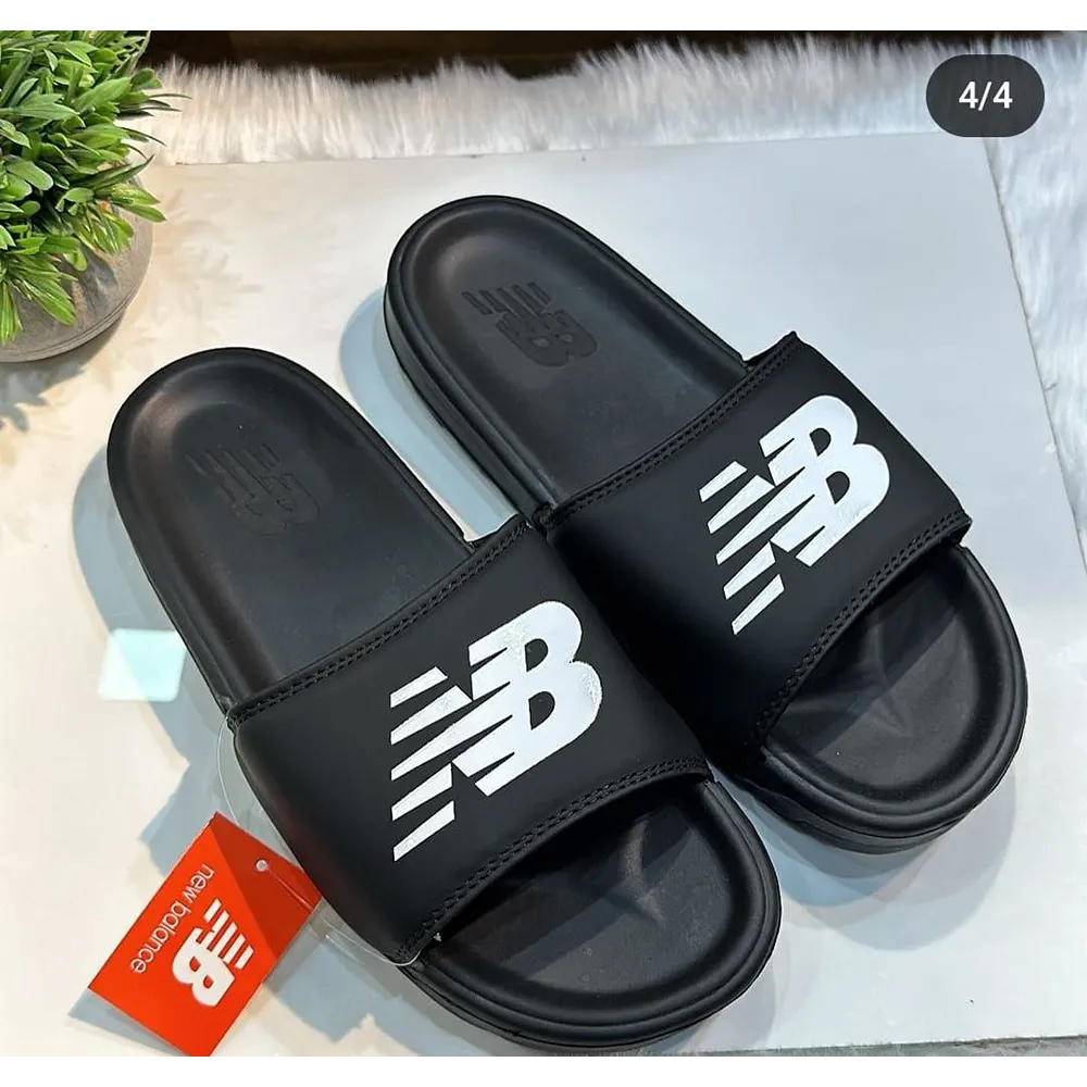Classy New Balance Slides Black For Men (BH1038)