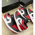 Classy Nike Air Jordan 1 Low Bred Toe Shoes For Men (SHI176) - 7a first copy shoes | Buy Online at Best Price