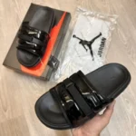 Classy Nike Air Jordan Super Play Triple Black Slides For Men (BH1022) - 7a first copy shoes | Buy Online at Best Price