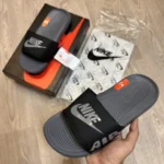 Classy Nike Air Victorie Grey Black Flip Flops For Men (BH1020) - 7a first copy shoes | Buy Online at Best Price