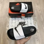 Classy Nike Offcourt White Black Flip Flopss For Men (BH987) - 7a first copy shoes | Buy Online at Best Price