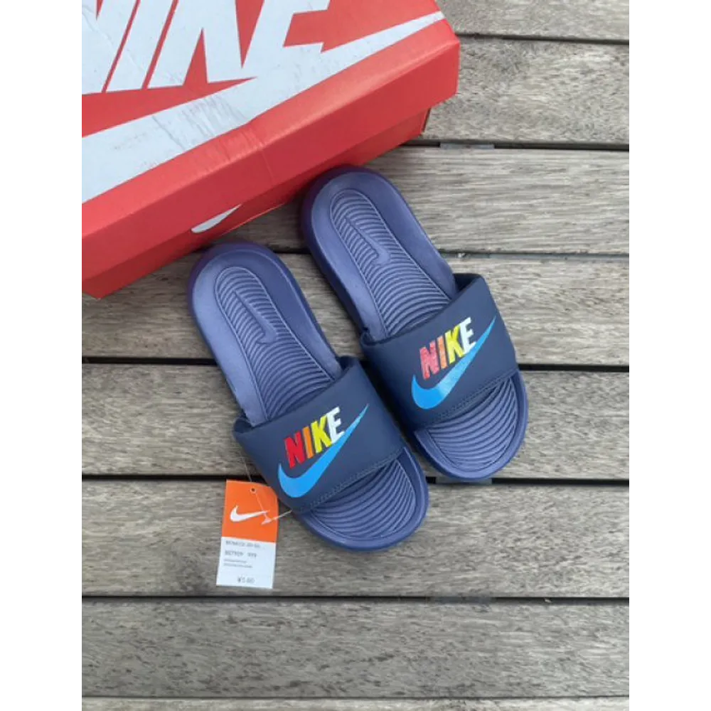 Classy Nike Victori One Be True Blue Slides For Men (SFS1289)