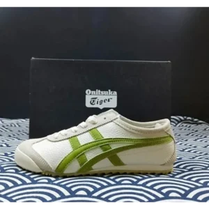 Classy Onitsuka Tiger Mexico 66 White Green Shoes For Men (SHUB295) - 7a first copy shoes | Buy Online at Best Price