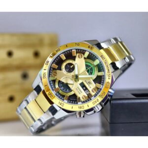 Edifice Chronograph Black Dial Gold Metal Men’s Watch Efr 540 GB