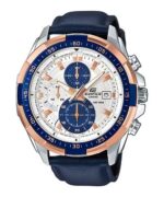 Edifice Chronograph Blue White Men's Leather Watch 539L-7CV