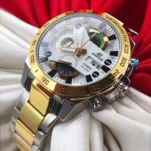 Edifice Chronograph Men’s Watch Silver Gold Metal Watch For Man EFR 540 GS - Accessories | Buy Online at Best Price