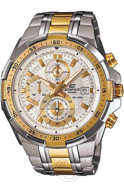Edifice Chronograph White Dial Gold Metal Men’s Watch EFR 539SG 7AVUDF