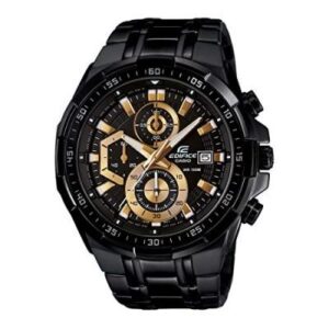 Edifice Chronograph With Black Stainless steel Strap Men’s Watch Black Gold
