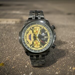Edifice Men’s Chronograph Watch with Black Metal Strap and Black/Gold Dial - Accessories | Buy Online at Best Price