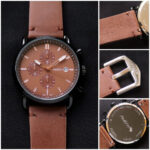 Fossil Analog Leather Strap Watch for Men’s With Brown Dial FS-0509 Men’s Watch Genuine for Gifts - Buy Online | Brandfasion