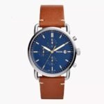 Fossil Chronograph Blue Dial with Leather Strap Watch for Men FS-5401 - Accessories | Buy Online at Best Price
