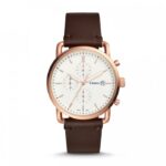 Fossil Chronograph White Dial with Leather Strap Watch for Men FS-5402 - Accessories | Buy Online at Best Price