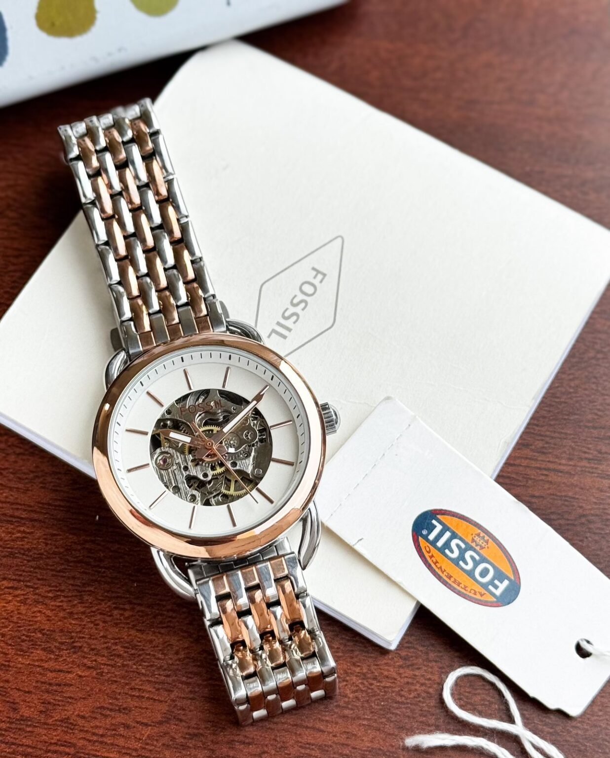Fossil Rose Gold Band Combo