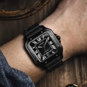 Cartier Santos Classic Watch–Full Black