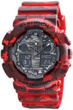 G-Shock Analog Digital Black Army Dial Resin Red Army Strap Gents Wrist Watch-Best Gift GA-100CM-4ADR - Buy Online | Brandfasion