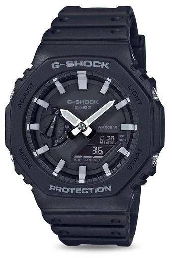 G-Shock Analog Digital Black Color Belt Men’s Watch For Man With Black Dial Gift Watch GA-2100-1ADR