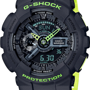 G-Shock Analog Digital Black & Green Belt Men’s Watch For Man GA-110LN-8A Multi Color Dial Day And Date Gift Watch
