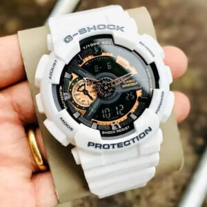 G-Shock Analog-Digital G shock White Gshock Black Dial Mens Watch for Man or Women – G398 Gift