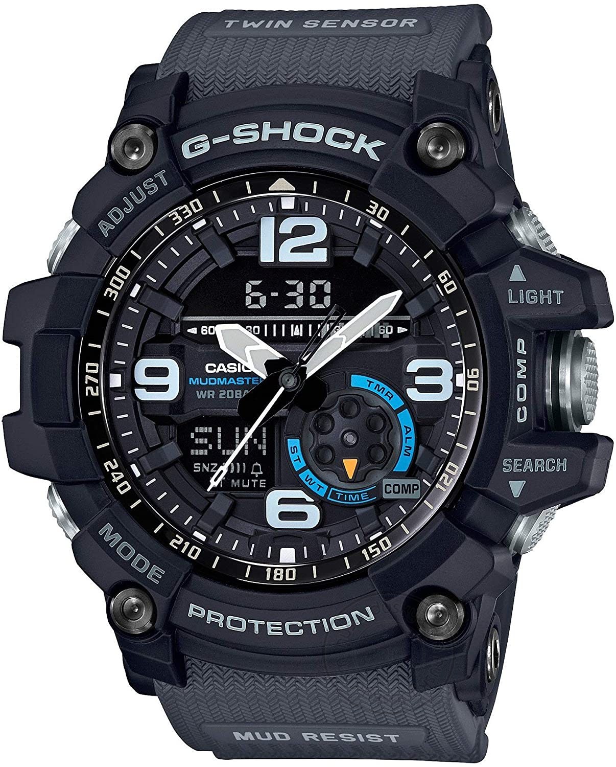 G-Shock Analog Digital Grey Belt Men’s Watch For Man GA-1000-1A8 Mud-Resist Multi Color Dial Day And Date Gift Watch Gshock