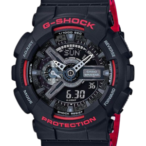 G-shock Analog Digital Resin Black Red Strap GA110HR-1ACR Multi Color Dial Day Date Gift Watch Gshock