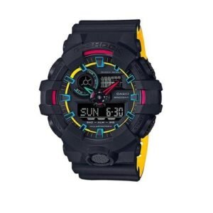 G-Shock Analog Digital Yellow Black Color Belt Men’s Watch For Man With Multi Color Dial Gift Watch GA-700SE