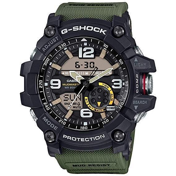 G-shock Mudmaster Analog-Digital Green Black Dial Men’s Watch for Man G662 Gshock Compass