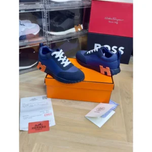 Hermes Bouncing Navy Shoes For Men (LAB328)