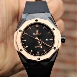 Hublot Gold Case Black Dial Mens Watch Big Bang Fusion Leather Watch For Man Hb-Gb-002 - Buy Online | Brandfasion
