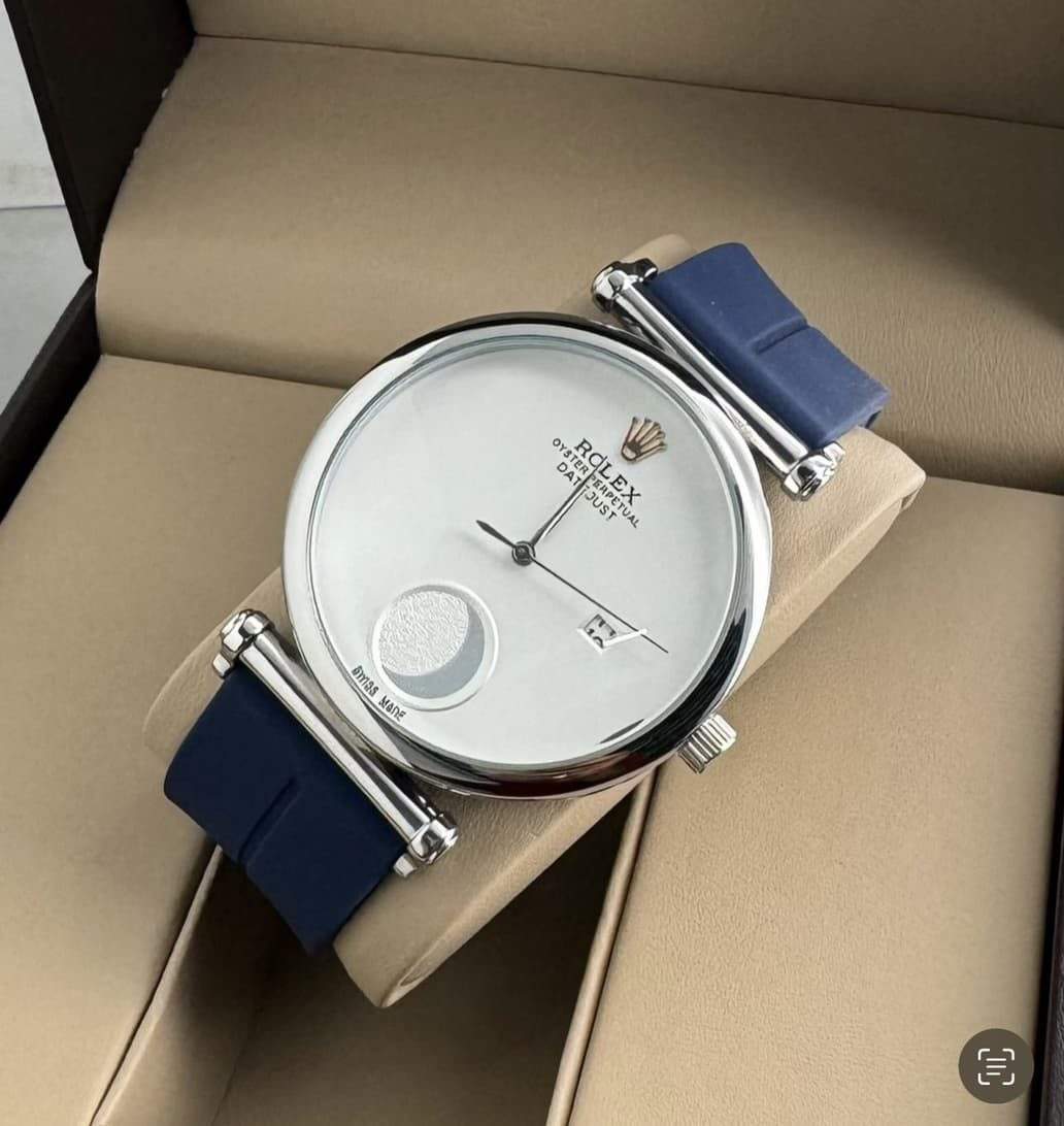 ROLEX MOON WHITE AND BLUE