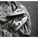 Imported Nike Air Jordan Retro 1 Mid Smoke Grey Shoes For Men (SW5905) - 7a first copy shoes | Buy Online at Best Price